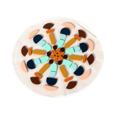 Imagem de Colaxi Quebra-cabeça de formas geométricas, brinquedo Tangram, jogo de quebra-cabeça, coordenação olho-mão, cor, forma, padrão, brinquedos educativos