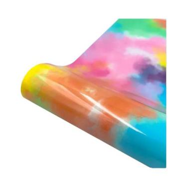 Imagem de Vinil Termocolante HTV Com Estampa De Nuvens Tie-dye Aquarela Para Cam