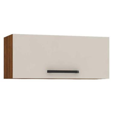 Imagem de Armário Aéreo Geladeira Ametista 70 Cm Nogueira Off White - Kits Paraná