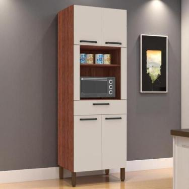 Imagem de Paneleiro Micro 1 GavetaAmetista Nogueira Off White - Kits Paraná