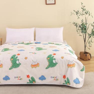 Imagem de WenBags Capa de cama impermeável para cães de 101 x 152 cm, protetor de colchão reversível resistente a pelos de animais de estimação, forro/lençol/cobertor à prova de vazamento para adultos idosos