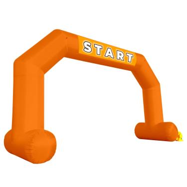 Imagem de Tongmo Arco Inflável Premium De 20 Pés Para Linha De Largada E Chegada Em Preto - Inclui Soprador Potente, Design Hexagonal Para Publicidade E Comércio De Corridas Ao Ar Livre (Laranja)