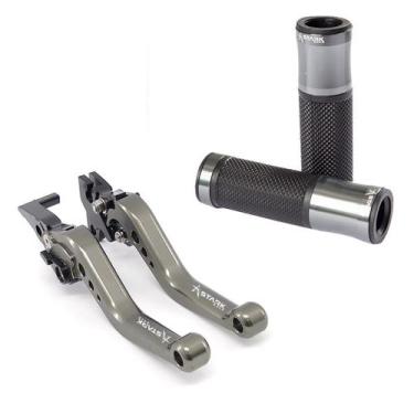 Imagem de Kit Manopla Luva Manete Esportivo Stark Honda Bros 150 Lona - NoBrand,