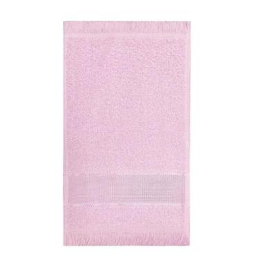 Imagem de Toalha Social Com Franja Para Bordar 23cm x 39cm Valletex, Cappucc ino