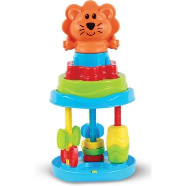 Imagem de Brinquedo Rolinho com Diferentes Atividades Baby Roll Tower com Empilháveis Solapa Multicor