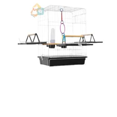 Imagem de VIVEIRO GAIOLA CALOPSITA PASSÁROS AVES TRIPLEX JEL PLAST (ATENÇÃO DOIS MODELOS NO ANÚNCIO LEIA A DESCRIÇÃO)(SLIM BRANCO/PRETO)