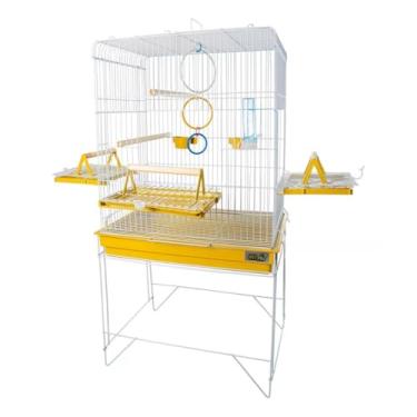 Imagem de VIVEIRO GAIOLA CALOPSITA PASSÁROS AVES TRIPLEX JEL PLAST (ATENÇÃO DOIS MODELOS NO ANÚNCIO LEIA A DESCRIÇÃO)(CONFORT BRANCA-AMA)