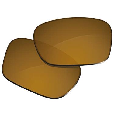 Imagem de Lentes de óculos de sol Glintbay 100% de ajuste preciso para substituição para discórdia óptica de espião, Polarized Bronze Gold Mirror, Small