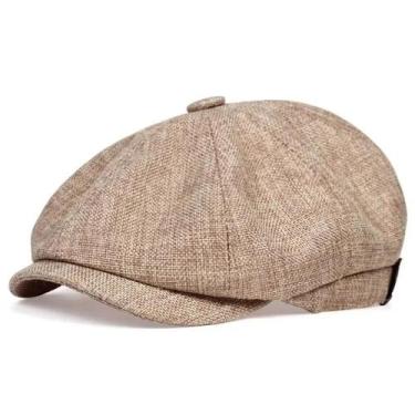 Imagem de Chapéu Newsboy Retrô Masculino Primavera Outono Unissex Boina Octogona