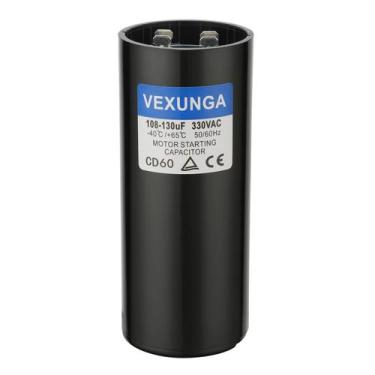 Imagem de Capacitor de partida do motor VEXUNGA CD60 108-130uF 330VAC redondo