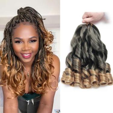 Imagem de Braiding Hair TUVOJALE French Curl 30 cm, 8 pacotes sintéticos