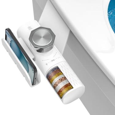 Imagem de FEELSO Acessório de bidê para vaso sanitário com filtro, assento sanitário de bidê com bocal duplo autolimpante (lavagem frontal/traseira), pulverizador de bidê ultrafino e não elétrico para água dura