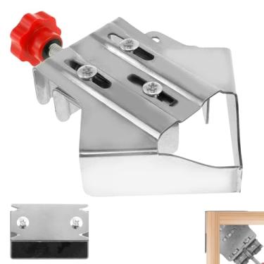 Imagem de Braçadeira de canto multiuso de aço inoxidável de 90 graus, suporte de braçadeira de ângulo reto para marcenaria, braçadeira de moldura de foto de alça única, ferramenta de fixação de madeira