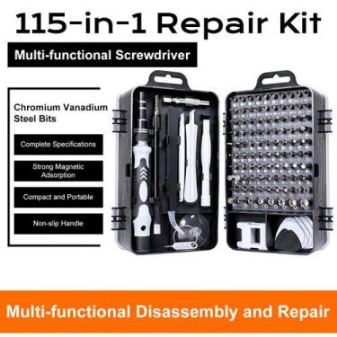 Imagem de Conjunto de chaves de fenda de precisão chengquan, 115 peças com estoj