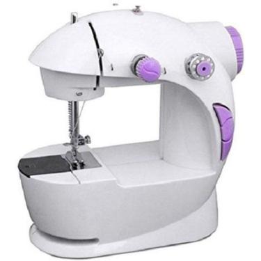 Imagem de Mini Máquina Costura Elétrica Portátil Uso Caseiro Bivolt