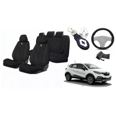 Imagem de Capas Tecido Premium Personalizadas Captur 2017-2024 + Volante + Chave