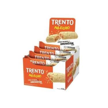 Imagem de Trento Alegro Chocolate Branco com Amendoim - Display com 416G - Pecci