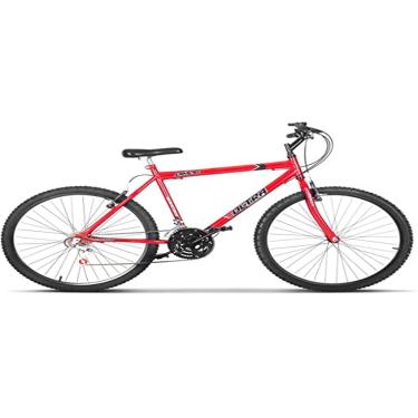 Imagem de Bicicleta de Passeio Ultra Bikes Esporte Aro 26 Reforçada Freio V-Brake – 18 Marchas Vermelho Ferrari