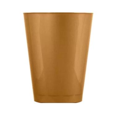 Imagem de 20 Copo Descartável de Festa 200ml Premium - AAZ, Leitoso Dourado