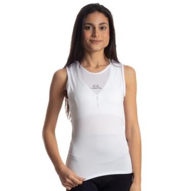 Imagem de Camisa Segunda Pele Regata Feminina Márcio May Sports Branca, G, Branc