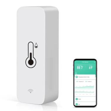 Imagem de Pacote com 4 sensores de temperatura e umidade WiFi Gaoducash com apli