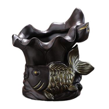 Imagem de Porta-canetas Ceramic Fish Design Lotus Shape 12x13cm