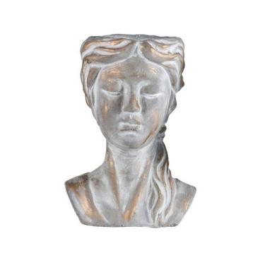 Imagem de Vaso de flores Vintage Girl Bust Cement 1,8 kg 16x21cm - yiweisai