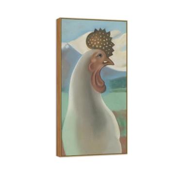 Imagem de BMZFYBS Georgia O'Keeffe famosa arte de parede impressões em tela prontas para pendurar - pintura de moldura de madeira para decoração de sala de estar 50 x 100 cm 20 x 39 pol