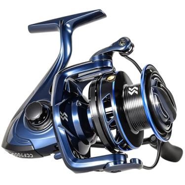 Imagem de Sougayilang CCF 7000 Carretel de pesca giratório para surfe, potência de arrasto de 15 kg, assento de carretel de metal, carretel de carpa e carpa para pesca em água salgada costeira e offshore