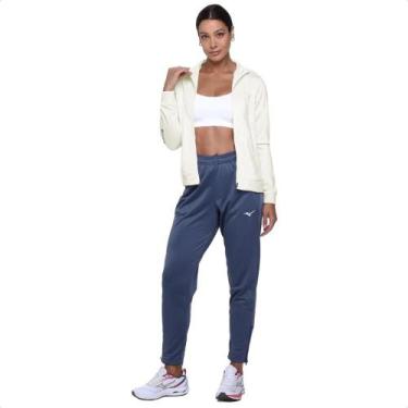 Imagem de Agasalho Mizuno Root III Feminino, EG, Off white, Marinho