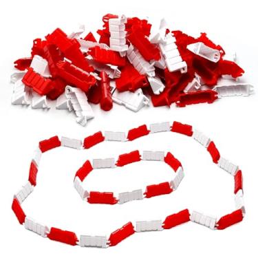 Imagem de Hobby Fans 120 Peças De Pista De Corrida De Carro Rc Drift Runway Drift Field Fence Para 1/14 1/16 1/18 1/24 1/28 Mini Carro Rc (Vermelho + Branco)