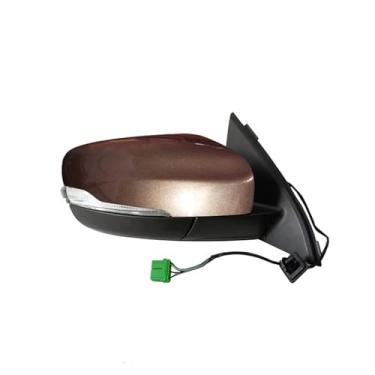 Imagem de Conjunto de espelho retrovisor do carro compatível com volvo xc60 2013 2014 2015 2016 2017 2018 sinal de volta automático aquecimento elétrico dobrável assy(Brown 8-point left)