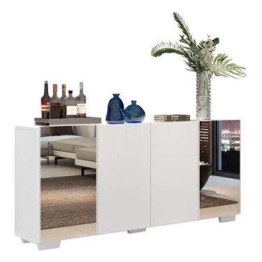 Imagem de Aparador Buffet 4 Portas Vegas V3563 Branco Branco - MULTIMOVEIS
