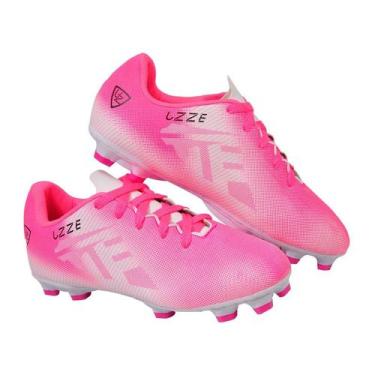 Imagem de Chuteira Campo Adulto Gramado Travas UZ Costurado  - UZZE SPORT, Pink,