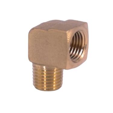 Imagem de 1/20.3 cm 1/10.2 cm 3/20.3 cm 1/5.1 cm NPT fêmea para macho conector acoplador de encaixe de tubulação bloco de latão 90 graus água gás combustível (5 peças, NPT fêmea para macho_3/20.3 cm)