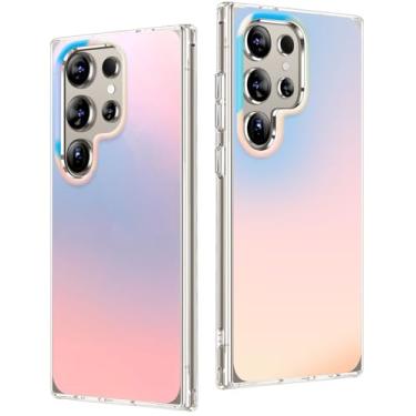 Imagem de Capa para Samsung Galaxy S26 holográfica, iridescente, estética, à prova de choque, capa protetora translúcida iridescente para Galaxy S26 Ultra (ridescente, Samsung Galaxy S26 Plus)