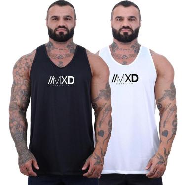 Imagem de Kit 2 Regatas Cavada Mxd Conceito Dry 100% Poliéster Furinho Cor:;Tamanho:G;Gênero:Masculino-Masculino