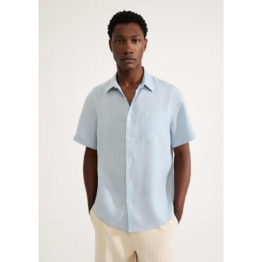 Imagem de Camisa Masculina Manga Curta Em Linho-Masculino