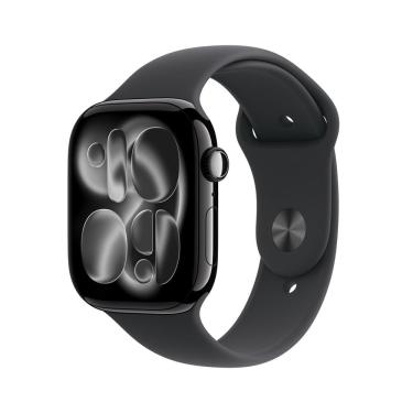 Imagem de Apple Watch Series 11 GPS+ Cellular 46mm Preto Brilhante Pulseira M/G Esportiva Preto