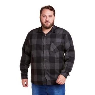 Imagem de Camisa Xadrez Plus Size Masculino Flanelado Manga Longa-Masculino