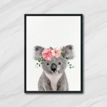 Imagem de Quadro Coalinha Coroa De Flores 45X34Cm Com Vidro Preta - Quadros On-L