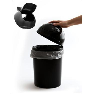 Imagem de Lixeira Basculante 14 Litros Plástica Banheiro Cozinha Casa - Klizz, P