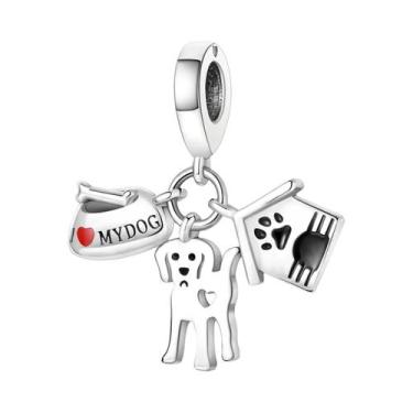 Imagem de Pingentes De Prata 925 Para Mulheres, Charms De Cachorro E Gato, Conta