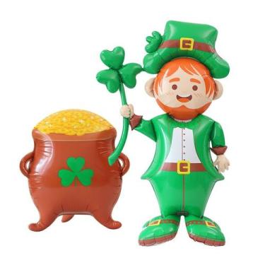 Imagem de Conjunto de balões metalizados para duende e panela do Dia de São Patr