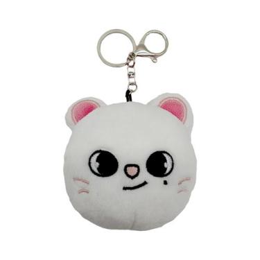 Imagem de Chaveiro de pelúcia, boneca, gato branco, 15 cm - yiweisai
