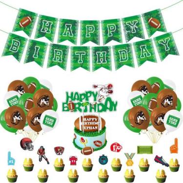 Imagem de Kit de decoração de festa com tema de futebol, aniversário, 18 unidade