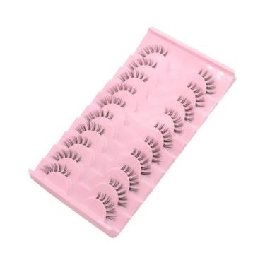 Imagem de Cílios Postiços Naturais Olho De Gato Meio Cílios Com Faixa Invisível 