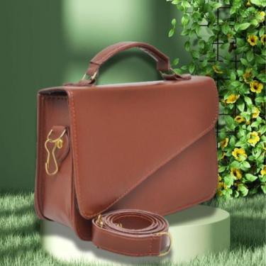 Imagem de Bolsa Transversal Tira Colo De Mão Básica - Trend Bags, Marrom caramel