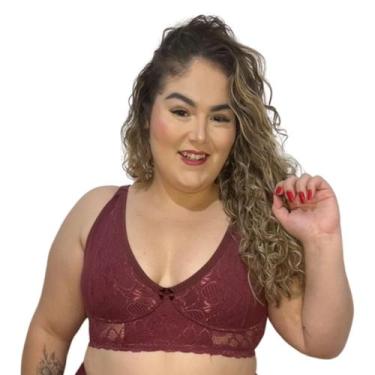 Imagem de Sutiã de Algodão PLUS SIZE com Renda Sem Bojo Feminino Soutien Top Ren