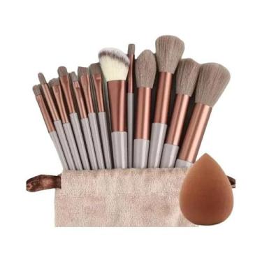 Imagem de Conjunto De Pincéis De Maquiagem Profissionais Macios E Fofos Para Bas